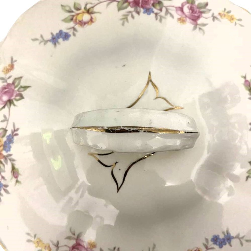 Vintage 1947 Homer Laughlin Oval Rose Tureen Casserole Dish - Picture 5 of 14